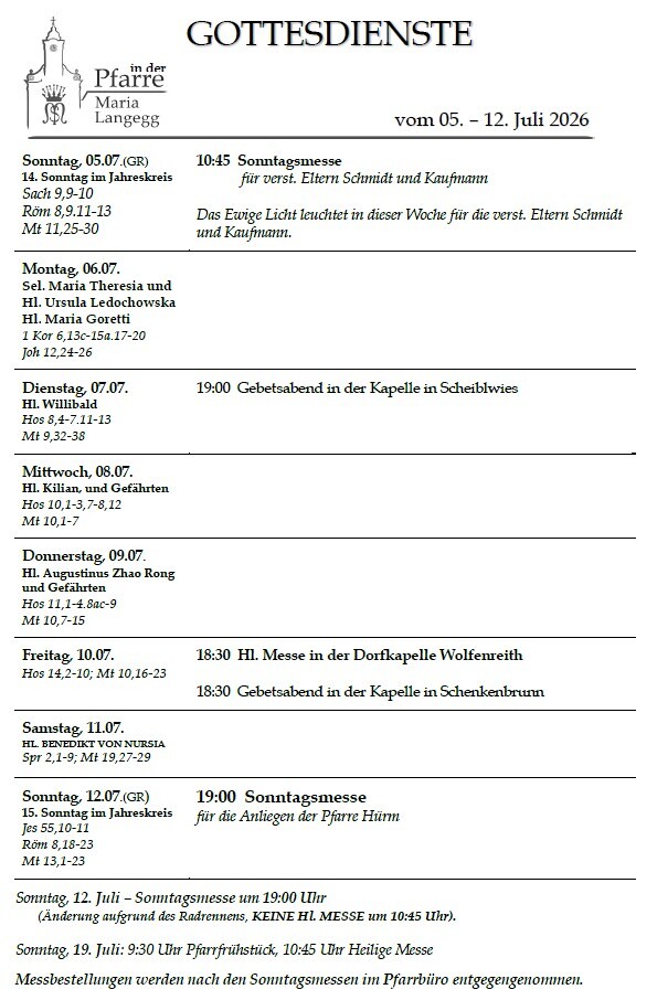 GO Maria Langegg / Pfarre Maria Langegg