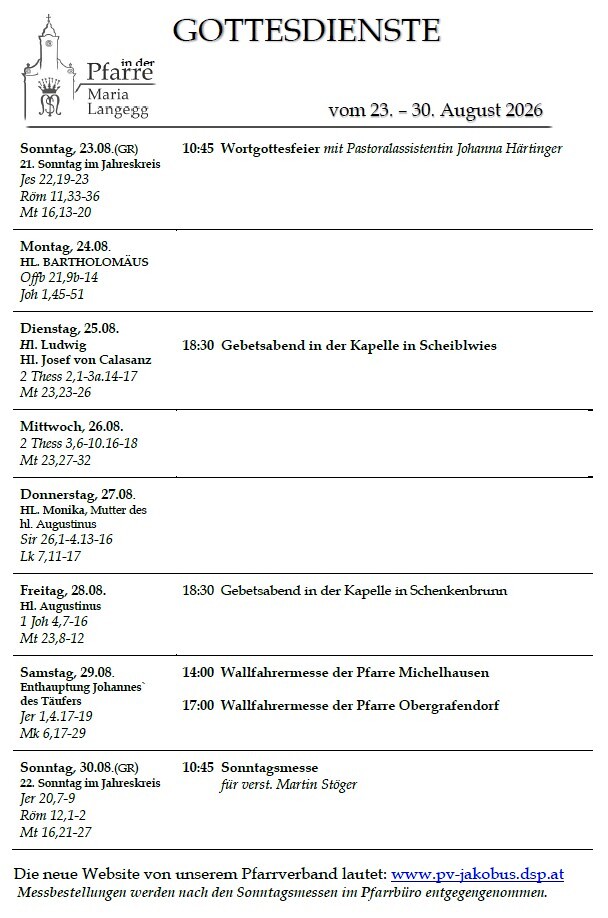 GO Maria Langegg / Pfarre Maria Langegg
